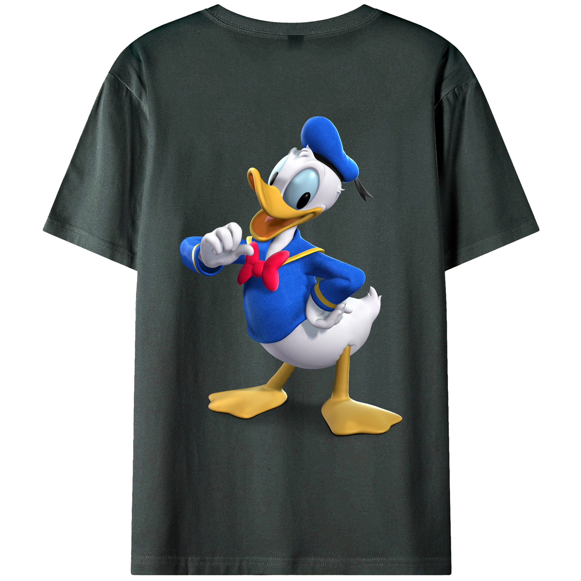 ミッキーマウス Mickey Mouse 綿100％ メンズ半袖Tシャツ（バックプリント） 通気性